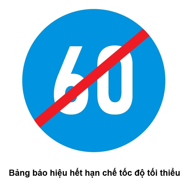 Biển báo hết tốc độ tối thiểu R.307