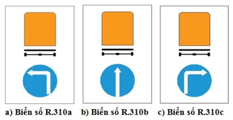 Biển báo thông báo rằng các phương tiện chở hàng nguy hiểm 