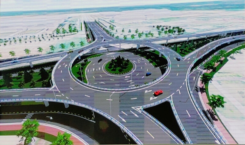 Các phương tiện đi ngược chiều kim đồng hồ khi đi vào vòng xuyến