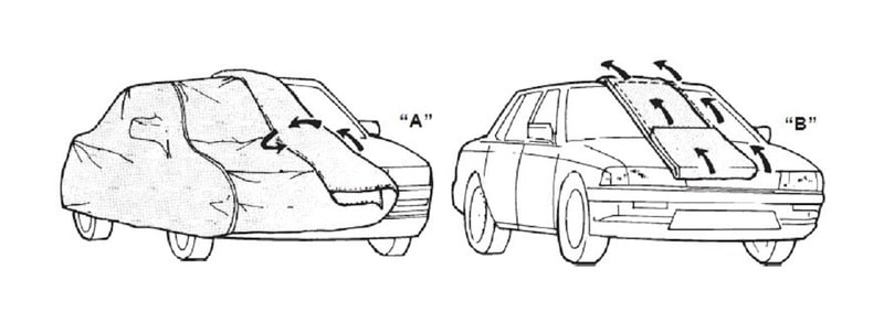 Bạn cần nắm rõ các bước gấp bạt đúng cách để tránh gây trầy xước cho bề mặt xe