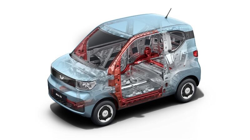 Xe Wuling Mini EV được tích hợp hệ thống chống bó cứng phanh và phân phối lực phanh điện tử