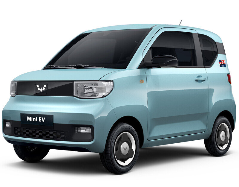 Wuling The blue Mini EV LV1 and Mini EV LV2 represent freshness and coolness