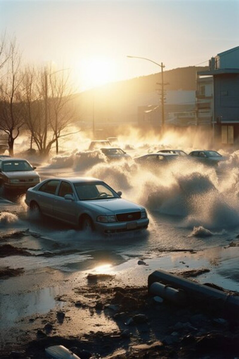 Impact of water on the engine and transmission system of electric cars in flooded situations