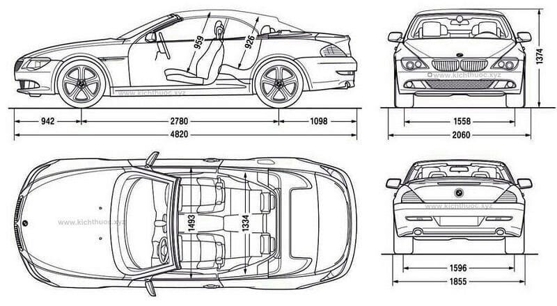 Kích thước tổng thể của xe ô tô